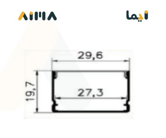 صورة نيو باور ألمنيوم بروفايل ظاهر جداري سقفي معلق طول 3 متر مقاس 3020